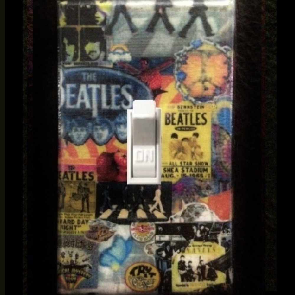 Original Handmade Beatles Collage Switchplate
